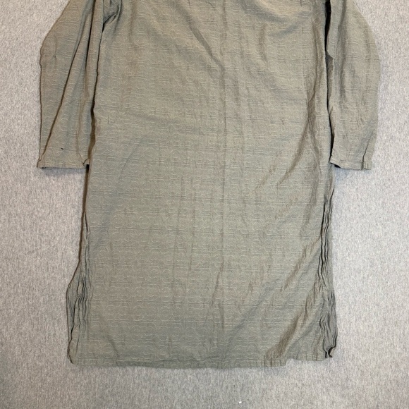 Junaid Jamshed Mens Kameez Large Green Pakistani Indian Kurti Size L Bead Accent - Picture 8 of 8